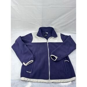 The North Face Full Zip Fleece Jacket Women’s Size Large Purple/White